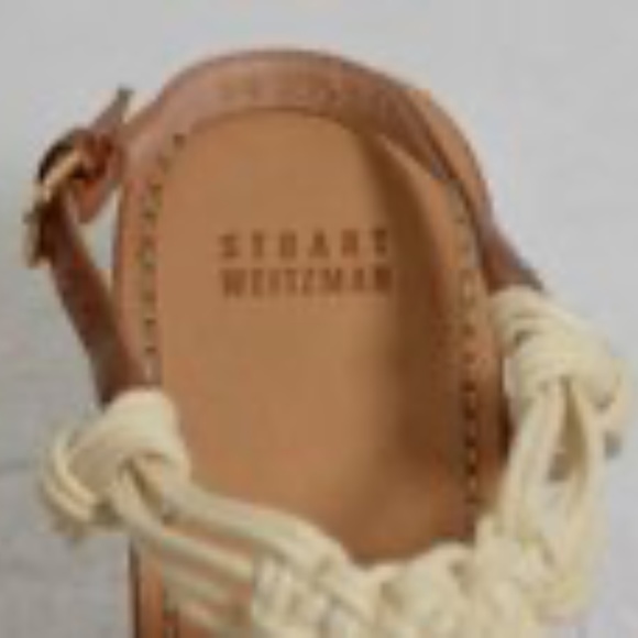 Stuart Weitzman Off White Rope Thong Adjustable Sandals - Picture 8 of 11